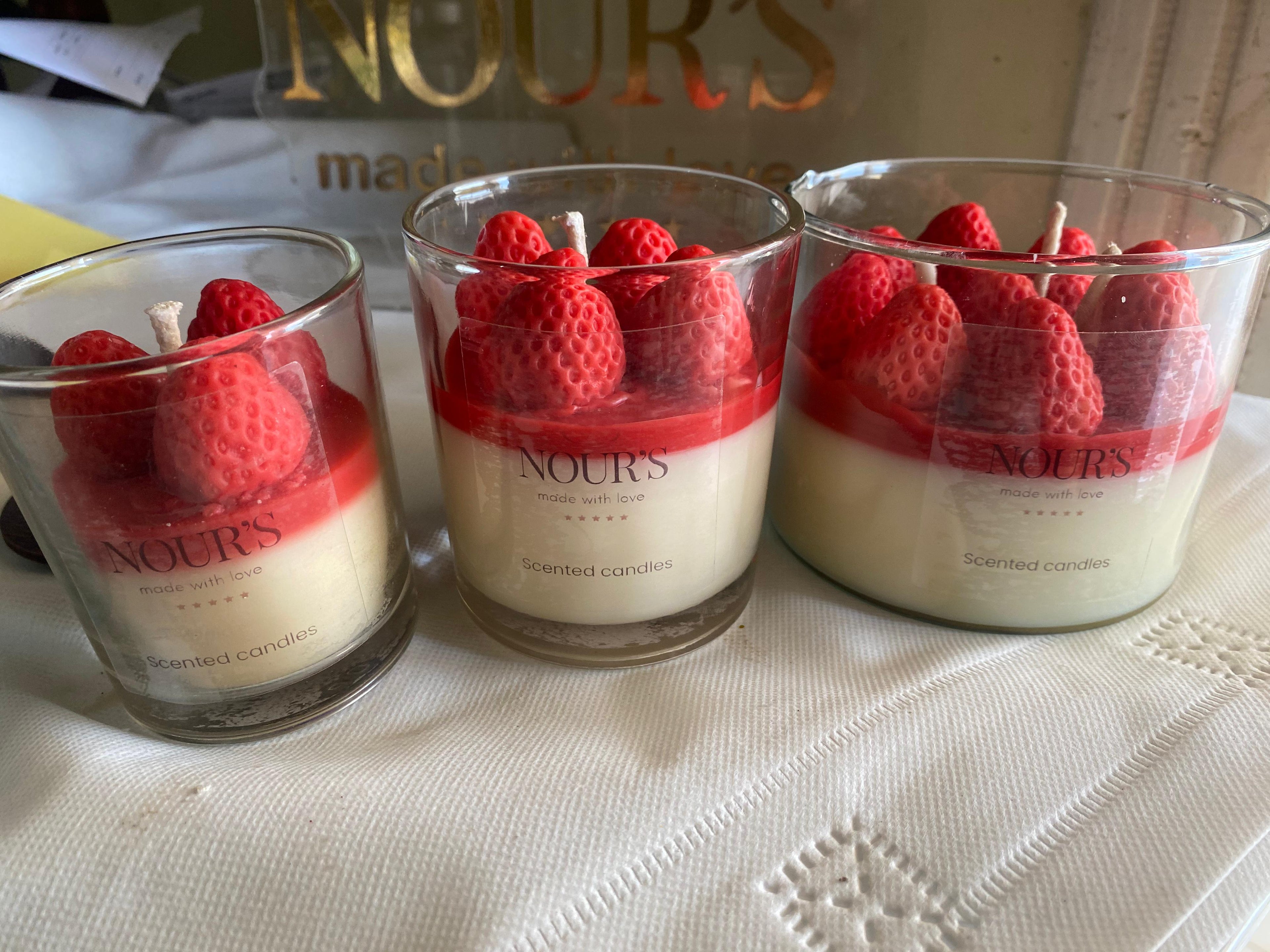 Strawberry Pound Cake Candles